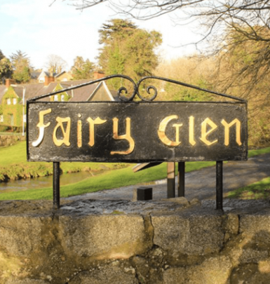 Fairy glen sign www.hillyard-house.co.uk
