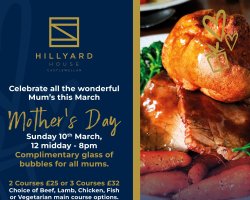 Treat your Mum to a Hillyard Experience this Mothers Day. Complimentary bubbles for all mums.